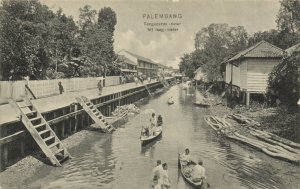 PC CPA PALEMBANG, TENGKOEROE - RIVIER BIJ LAAG - WATER, INDONESIA (b5122)