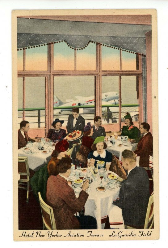 NY - New York City. La Guardia Field, Hotel New Yorker Aviation Terrace