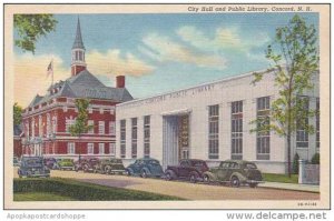 New Hampshire Concord City Hall And Public Library 1930