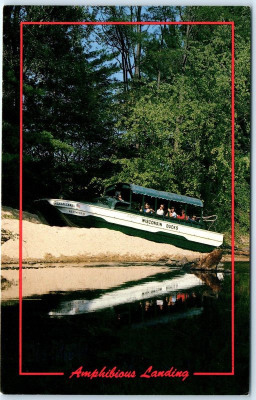 c1980s Wisconsin Dells, WI Duck Making Amphibious Landing Tour Guadacanal A298