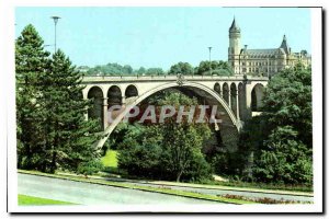 Old Postcard Luxembourg Adolphe Bridge and Caisse d'Epargne