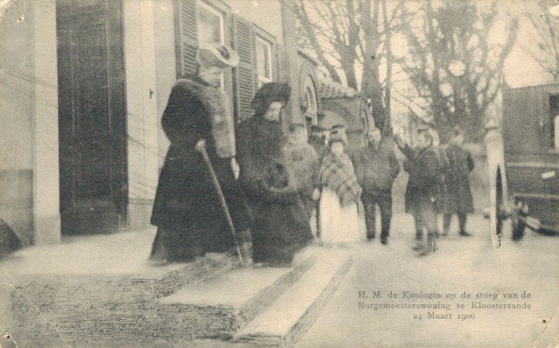 Netherlands Royalty Queen Juliana Kloosterzande 1906 Vintage Postcard 07.59