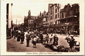 South Africa Flower Sellers Adderley Street Cape Town Vintage Postcard C310