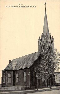 J20/ Harrisville West Virginia Postcard c1910 M.E. Church Building 111