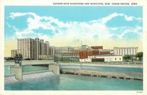 IA, Cedar Rapids, Iowa, Quaker Oats, Elevators & Municipal Dam, Tichnor 121924