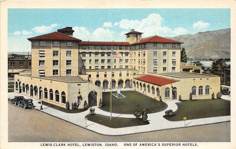 F27/ Lewiston Idaho Postcard c1920 Lewis-Clark hotel Building 1