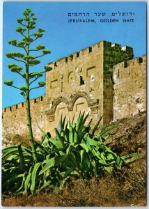 c1970s Jerusalem, Israel Golden Gate Ancient Fortress Ruin Agapanthus 4x6 PC M20