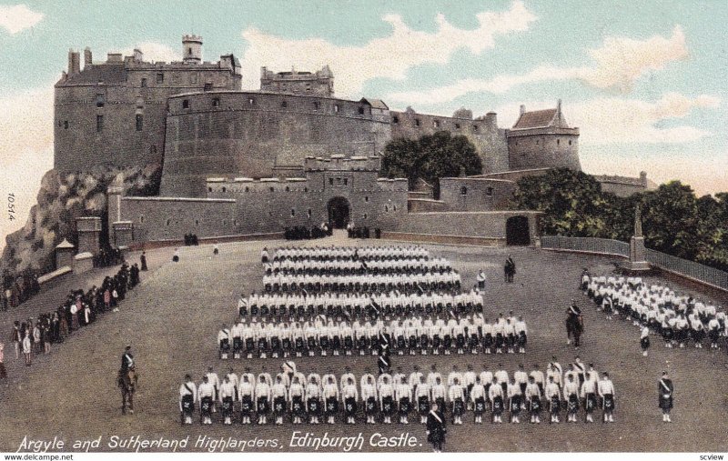 EDINBURGH, Scotland, 1900-1910s; Argyle And Southern Highlanders, Edinburgh C...