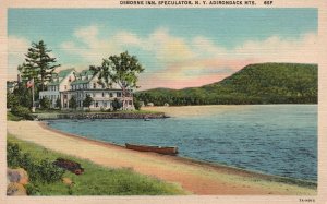 Vintage Postcard Osborne Inn Adirondacks Mountains Speculator New York CW Hughes