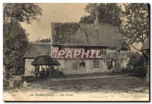 Old Postcard In Normandy A Farm