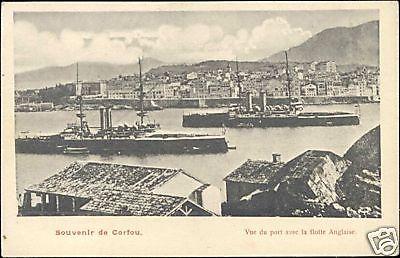 greece, CORFU CORFOU, English Fleet in Harbour (1899)