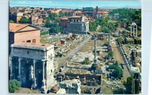 Aerial View Postcard Roman Forum, Rome, Italy