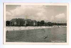 497232 Poland resort Sopot Zoppot Grand Hotel Vintage photo postcard