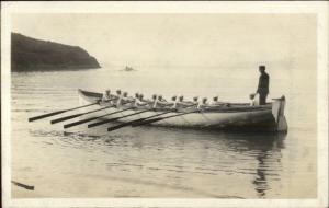 Yerba Buena Island CA Navy Rowing Crew c1920 San Francisco RPPC EXC COND