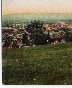 1907 Bird's Eye View of Wilkes-Barre PA Houses Hill Luzerne Co RARE DB Postcard