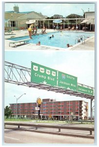 c1960 Quality Courts Motel Exterior Swimming Pool Memphis Tennessee TN Postcard