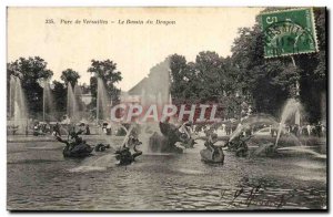 Old Postcard Park De Versailles Le Bassin Du Dragon