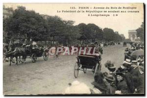 Old Postcard Horse Riding Equestrian Paris Avenue du Bois de Boulogne The Pre...