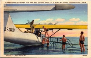 Linen Cadets Unloading Equipment from PBV after Training Flight Corpus Christi