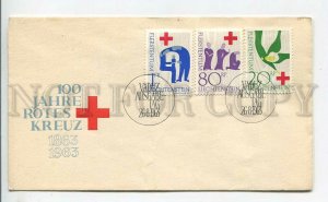 448100 Liechtenstein 1963 year FDC Red Cross