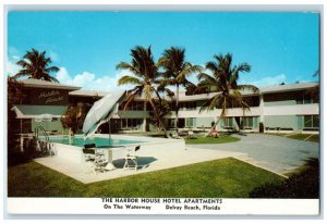 The Harbor House Hotel Apartments Swimming Pool Delray Beach Florida Postcard 