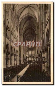 Old Postcard Paris Strolling Notre Dame Interior