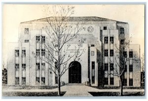 c1930's Colfax County Building View Raton New Mexico NM RPPC Photo Postcard