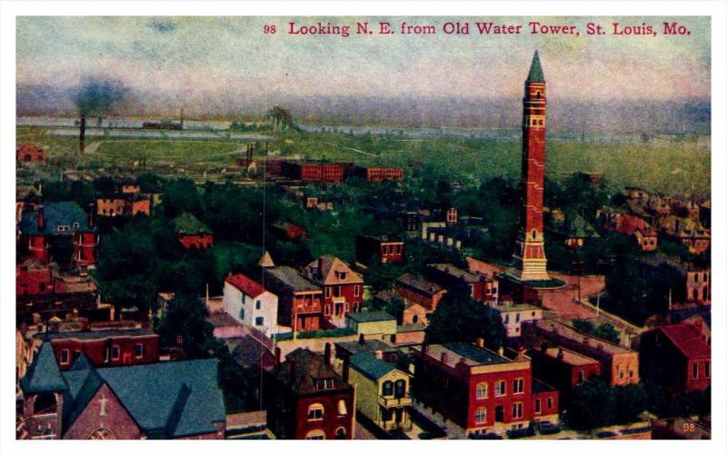 16549  MO St.Louis  Aerial view looking N.E. from Old Water tower