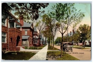 c1910 Huron Street Toronto Ontario Canada Antique Car Unposted Postcard