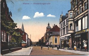 Germany Wanne Hindenburgstrasse Vintage Postcard 04.97