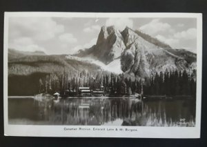 Mint British Columbia Emerald Lakes Mt Burgess Real Photo Postcard