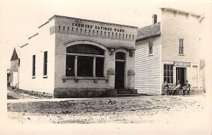 Farmers Savings Bank & Post Office Real Photo in Jones County Martelle, Iowa  