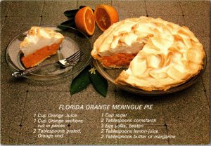 Continental Postcard Florida Orange Meringue Pie Recipe CE15