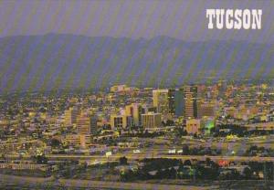 Arizona Tucson Skyline At Sunset