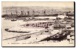 Marseille - basins and docks of Joliette - Old Postcard