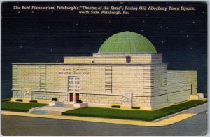 VINTAGE POSTCARD THE BUHL PLANETARIUM NORTH SIDE PITTSBURGH P.A. MAILED 1956