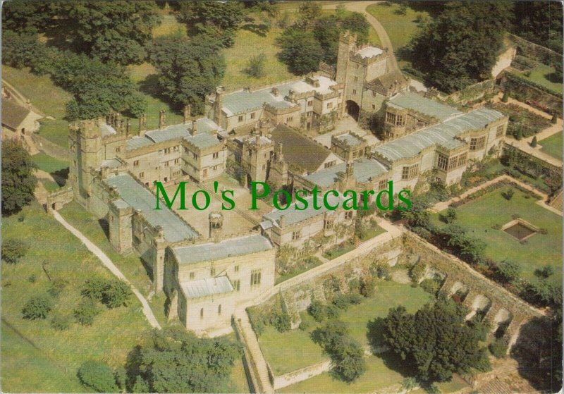 Derbyshire Postcard - Aerial View of Haddon Hall, Bakewell    RR11125