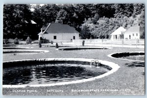 Backbone State Park Iowa IA Postcard RPPC Photo Rearing Pools Hatchery c1950's