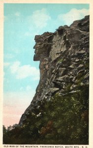 Vintage Postcard The Old Man Of The Mountain Franconia Notch North Carolina NC