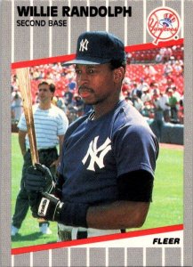 1989 Fleer Baseball Card Willie Randolph New York Yankees sk21026