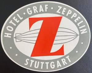 Mint Air Baggage Label Tag Graf Zeppelin Hotel Stuttgart Germany