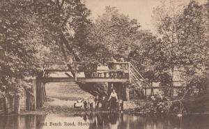 Party Of Children at Pond Beach Road Shoeburyness Antique WW1 1917 Postcard