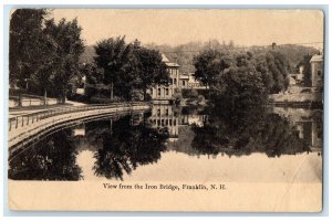c1905's View From The Iron Bridge Franklin New Hampshire NH Unposted Postcard
