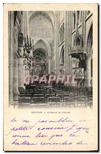 Postcard Old Dordan Interior of the Church