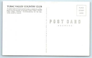 TUPAC, AZ Arizona ~ Casita Room TUBAC VALLEY COUNTRY CLUB ca 1960s  Postcard