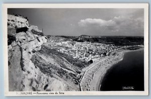 Nazare Oeste Portugal Postcard Panoramic View c1930's Vintage RPPC Photo