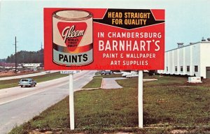 Advertising Postcard, Barnhart's Paints Chambersburg, Baltimore Paint & Chemical