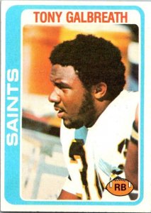 1978 Topps Football Card Tony Galbreath New Orleans Saints sk7444