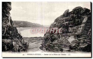 Old Postcard Perros Guirec Trail Pointe du Chateau