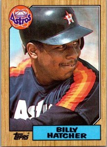 1987 Topps Baseball Card Billy Hatcher Houston Astros sk3361